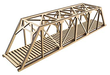 War World Scenics Einspurige Low-Detail Trägerbrücke 400mm - Spur 00/H0 MDF Modellbahn Modellbau Landschaft Gelände