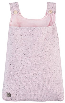 Jollein - Aufbewahrungstasche Strick pink - Gestrickte Laufstalltasche 50x40x10cm - Spielzeugsack Tasche Aufbewahrung - Aufhängen an Babybett oder Laufgitter