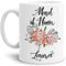 Blumen-Tasse für die Maid of Honor - personalisierbarer Name/Geschenk-Idee/Individuell/Selbst gestalten/Freundin/Schwester/Weiss