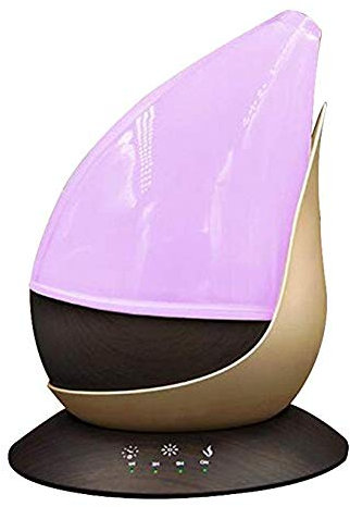 500ml Essential Oil Diffuser HumidifierMusic Aromatherapy Diffuser with Bluetooth Speaker 7 Color Change Night Light Touch Control Waterless Auto-Off Wood Grain (c)