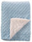 CREVENT Weiche, leichte, warme Sherpa-Rückseite für Babybett, Kinderbett, Kinderbett, Kinderwagen, Geschenk für Jungen und Mädchen (75 x 100 cm, Blaue Punkte)
