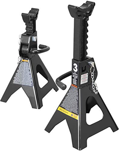 Torin 3 Tonnen (2,7 kg) Kapazität Doppelverriegelung Stahl Wagenheber-Ständer, 2 Stück, schwarz, AT43002AB