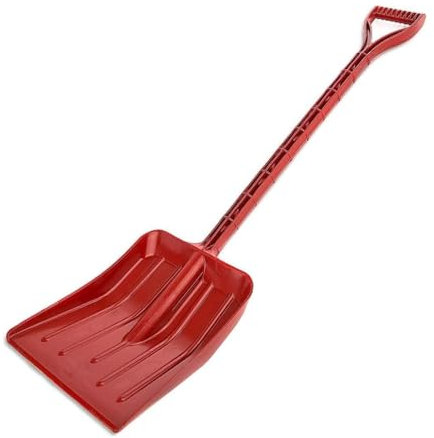 Rocky Mountain Goods Kids Snow Shovel - 34-Inch - Perfect Sized Snow Shovel for Kids Age 3 to 12 - Safer Than Metal Snow Shovels - Extra Strength Single Piece Plastic Bend Proof Design (1, Red)