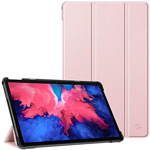 Fintie SlimShell Funda Compatible con Lenovo Tab P11/P11 Plus 11 (2021) - Carcasa Fina y Ligera con Auto-Reposo/Activación para Modelo TB-J606/TB-J607, Oro Rosa