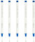 Tintenroller-Ersatzminen – glattes Schreiben Tinte, feine 0,5 mm Gewinde-Rollkugelminen (5 x blau)