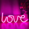 ENUOLI Liebe Neonlicht Pink Neon Sign Neon Love Sign Art Wandleuchte USB/Batterie LED Neon Sign Neon Wandleuchte für Mädchenzimmer Light up Love Neon Sign für Valentinstag Hochzeit