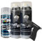 AutoFullCar - Pack 3 Spray Full Dip FULLDIP 2 Sprays Color a elegir + 1 Spray Barniz Brillo de Acabado Resistente (HyperBlack Metallic)