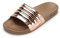 VICT POPU Claquettes de Plage et Piscine Femme Sandales Plates de Bain Douche Chaussons été Antidérapant Pantoufles Doré 38