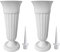 SunniMix 2Pack Cimitero Tomba Vaso Staccabile Tomba Decorazione Cimitero con Spighe Vaso di Fiori Portafiori per Lapidi Prato Giardino, Bianco