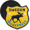 Schweden Wilderness/Klett-Patch gestickt 60 x 61 mm/Klett Patch Patches Abzeichen Aufnäher Applikation zum aufkleben aufnähen auf Kleidung Rucksack Tasche/COH