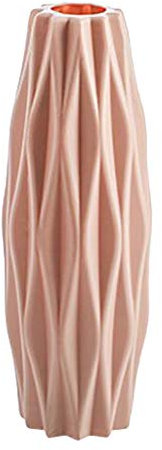 GNGR Study Flower Vase Pot Shatterproof Plastic 1 Piece Wedding Home Plant Decoration & Hanger Hanging Storage Kitchen (Pink, One Size)