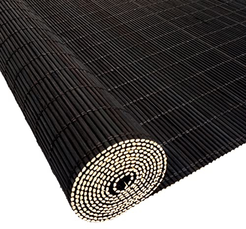 MHUQIA Natur Bambusrollo 80x220cm, Rollos Bambus, Rollo Sonnenschirm FüR AußEn Pergola Balkon Sichtschutz Bambus Rollo, Wasserdicht, Atmungsaktiv Raffrollo