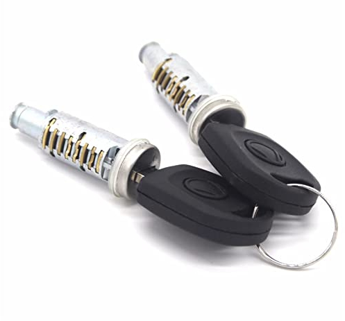 PULJIM 2 stücke Schloss Fass mit 2 Tasten Fit for VW Golf 4 IV MK4 A6 Skoda Fabia Polo 9n Seat Passat for Linke rechte Seite Auto-Schließzylinder mit Schlüssel
