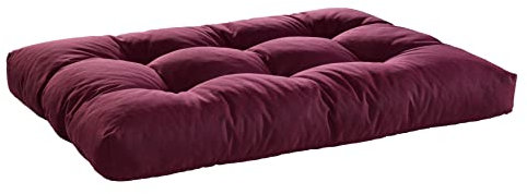 Traumnacht Outdoor Palettenauflage mit Schaumstoffstäbchen gefüllt, Palettenkissen, Palettenpolster Palettenmöbel Palettensofa Sitz, Bordeaux rot