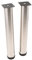 barenx Lot de 2 pieds de cuisine ronds en acier inoxydable de 5,1 cm de diamètre pour armoires, canapés, tables (réglables) – 35 cm