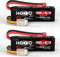 3S Lipo 11,1V 2200mAh 50C SoftCase Lipo Batterien mit Dean-Style T Batterie RC Akku HOOVO für RC Auto Boat Truck Heli Flugzeug Quadcopter Hubschrauber Multi-Motor Hobby (2 Stück)