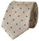 WANYING Grün 8cm Krawatte Binder Schlips Herrenmode Jacquard Gewebte Standard Krawatte Business Casual Formell Hochzeit Party Retro - Beige mit Quadrat Pattern