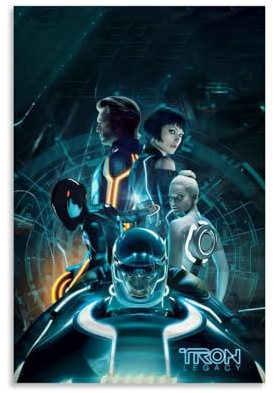 KHAMEO Tron Poster Leinwand Poster Dekorative Malerei Leinwand Wandposter und Kunstdruck Moderne Familie Schlafzimmer Dekor Poster 30 x 45 cm