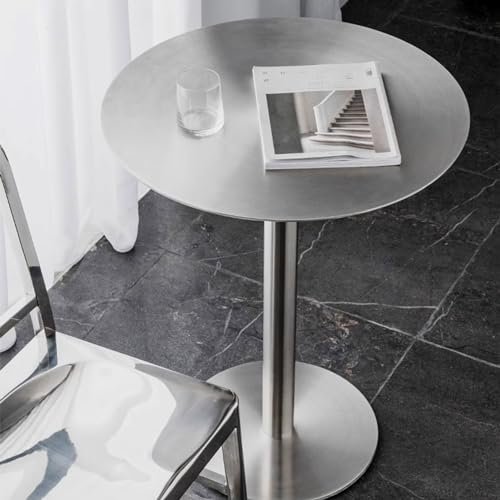 Runder Bartisch, Frühstückstisch, 40 cm/50 cm Stahl-Edelstahl-Tischplatte, Theken-Bistro-Pub-Tische mit Metallsockel, platzsparender Pub-Ess-Hochtisch, einfach zu montieren ( Size : 40x40x75cm )