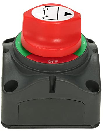 HUIOP Déconnexion Principale de la Batterie rotative,12V / 24V Double sélecteur de Batterie 300A commutateur Principal de Batterie 4 sélecteur de commutateur de Position pour Bateau de Voiture RV