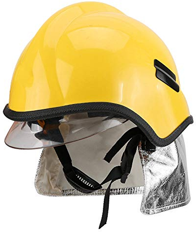 Ejoyous Industriehelm, Feuerfester Feuerwehr-Schutzhelm, Hitzebeständiger Sicherheits-Vollhelm für Feuerwehrmann