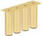 TCHOSUZ 2 Inch / 5cm Metal Furniture Legs,Set of 4 Aaluminium Alloy Round Table Sofa Legs Couch Feet with Screws, Modern Furniture Replacements Feet for DIY Cabinet TV Bench Stand Gold