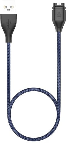 Nylon Charger Cable for Garmin Venu/Venu SQ/Venu SQ 2/Venu 2/Venu 2S/Vivoactive 3, 100cm Replacement USB Charging Cable for Garmin Fenix 7/Fenix 6/Fenix 5 (USB)