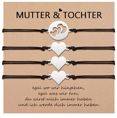 SUNSH Mutter Tochter Sohn Oma Enkelin Armband,Mutter Tochter Sohn Oma Enkelin Geschenk,Muttertags Geschenk,Mutter Tochter Sohn Oma Enkelin Geburtstags Schulanfangs geschenk,Geburtstag Weihnachten