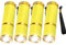 MODOAO LED-Taschenlampe, 4 Stück, gelb, 9 LEDs, superhell, batteriebetrieben, bunt, leuchtet im Dunkeln, tragbare Taschenlampe, mit Schlüsselbändern, für Camping, Wandern, Notfall, Outdoor