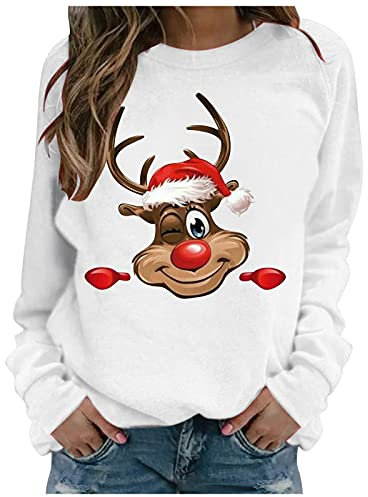 Your Orders Placed Recently By Me Gifts Personalised Sweatshirt Women Women's sweatshirt long-sleeved printed top casual pullover Christmas Long Jumpers For Orders Placed By Me 2024 (White, XXL)