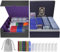 AFIING Sammelkarten-Aufbewahrungsbox, 3000+ MTG-Deck-Box mit 48 Trennblättern, wiederverwendbare DIY-Toploader-Aufbewahrungsbox, passend für 7,6 x 10,2 cm 35pt starre Karten, MTG-Karten-Box mit