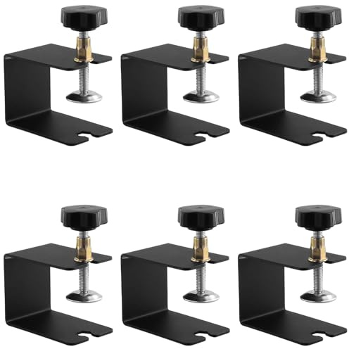 CHEUKYIU Lot de 6 Serre Joints en C Réglables 45mm, Pinces en Acier Inoxydable 72x50x60mm, pour Travail du Bois, Menuiserie, Bricolage, Installation Tiroir