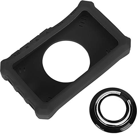 DS213 Mini Oscilloscope Silicone Protective Cover Case with Ring Stand for Easy and Multi-angle Execution Black Blue Red Yellow Suitable for DS203 Oscilloscope (Black)