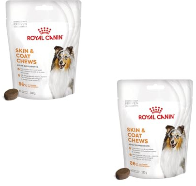 ROYAL CANIN Skin Coat Chews | Doppelpack | 2 x 240 g | Snacks für Erwachsene Hunde Aller Größen & Rassen | Im wiederverschließbaren Beutel | Mit Tierärzten entwickeln | Mit Geflügelprotein