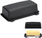 BRDTKUGV Beurrier noir avec couvercle, hermétique, plastique, noir