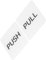 Soulnioi Señales de puerta Push Pull - Juego de 2 marcadores acrílicos cuadrados autoadhesivos de 50 mm x 50 mm para puertas de cristal, color blanco y negro