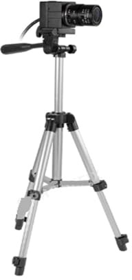 YQVEOT Video Microscope Lens, HD 5MP 1080P USB CMOS 30fps High Speed PC Webcam Industrial Camera 2.8-12mm CCTV IP Camera Lens with Telescopic Stand Tripod for Microscopes(With White Tripod)