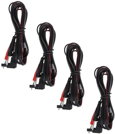 Verbindungskabel 4 Stück 2mm Pinstecker PVC Kupfer für Therapie | Ersatzanschlusskabel mit 2,35mm Stecker, Standard 2mm Anschluss, für Heimtherapie und Reparatur