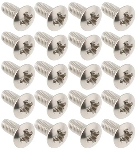 eMagTech 20 Pcs Electric Guitar Switch Screws 3mm Thread for 3/5-Way Selector Switch Compatible with Stratocaster Compatible with Telecaster,Chrome