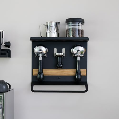 FLATE® Barista Board für Siebträger, Tamper und Barista Zubehör (Schwarz)