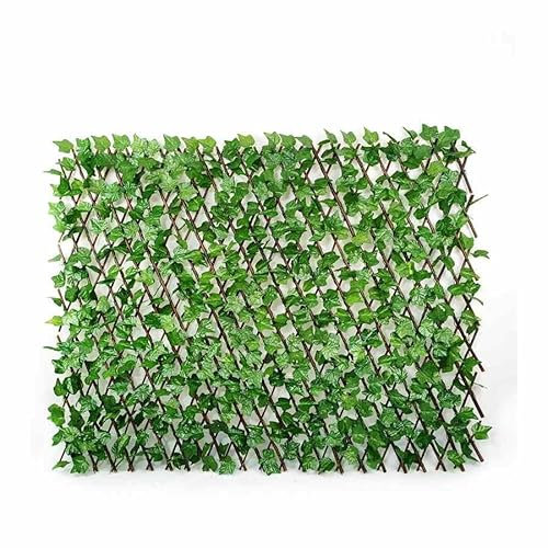 Brigros - Siepe Artificiale Di Traliccio Di Salice Con Foglie Di Edera, Siepe Finta Giardino Esterno 120X30CM, Finta Siepe Da Esterno Rotolo Coprente E Decorativa