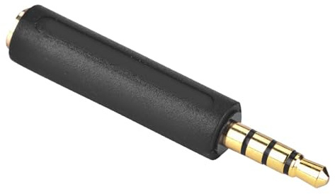 Luqeeg Schwarzer CTIA -to -OMTP Adapter, 3,5 Mm Audiokonverter OMTP zu CTIA Adapter BI Direktional 3,5 Mm Kopfhörer Jackkonverter für Smartphones Tablets, Kopfhörerzubehör (3PCS)