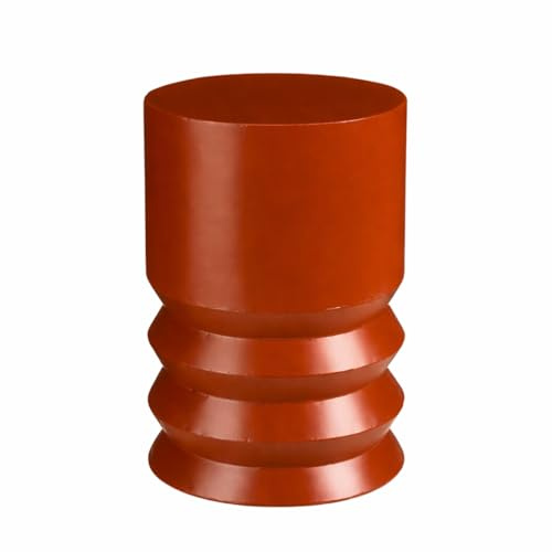 MICA Decorations Mart Beistelltisch rund – Beistelltisch – Couchtisch – Wohnzimmer Tisch – Auch als Pflanzenregal oder Plant Stands – Metall – 46 x 30 cm – Rot
