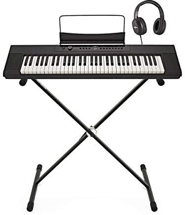 SDP-1 Tragbares Digitalpiano von Gear4music mit Ständer und Kopfhörer