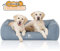 Knuffelwuff Orthopädisches Wasserabweisendes Hundebett Leon XL 105 x 75cm Hellblau