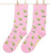 Roits Herren Lustige Avocado Rosa Socken 41-46 - Bunte Witzige Socken, Odd Fun Socks Geschenke Accessoires
