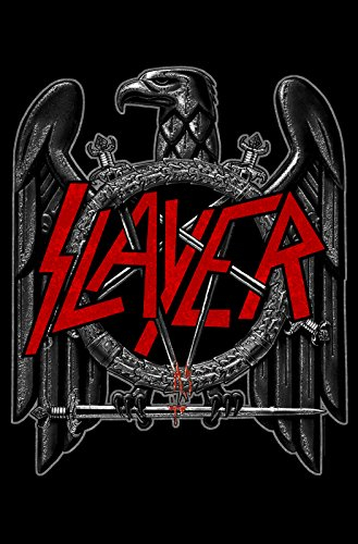 Slayer Poster Schwarz Classic Eagle Crest Nue offiziell Textile Flag 70cm x One size