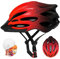 ioutdoor Bike Helmet Men, Cycle Helmet Ladies, Adjustable 56-62cm, Insect Net, Detachable Visor, 22 Vents, Lightweight, Bicycle Helmets for Adult Womens Teenagers Girls Boys (Gradient Red)