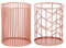 2 Pièces Pot à Crayons Métallique Rond Creux en Or Rose - Étagère de Rangement pour Bureau - Support pour Pinceaux et Stylos à Fleurs Décoratif