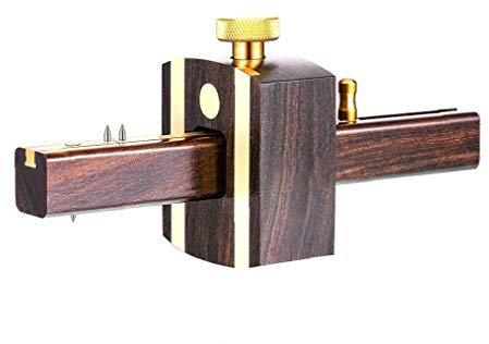 Gramil Tratamiento de la madera de ébano Negro deslizante Marcos raspador de madera encajadas herramienta de medición con tornillo de latón Accesorios Tipo